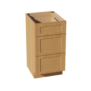 HT - VDB1821: Timber Wood Shaker 18"W x 34 - 1/2"H x 21"D 3 Drawers Vanity Base Cabinets - homecabinets