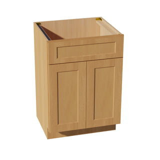 HT - VSB2421: Timber Wood Shaker 24"W x 34 - 1/2"H x 21"D 2 Doors & 1 False Drawer Vanity Sink Base Cabinets - homecabinets