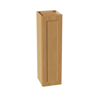 HT - W1242: Timber Wood Shaker 12"W x 42"H 1 Door & 3 Shelves Standard Wall Cabinet - homecabinets