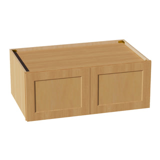 HT - W391524: Timber Wood Shaker 39"W x 15"H x 24"D 2 Doors Standard Bridge Wall Cabinet - homecabinets