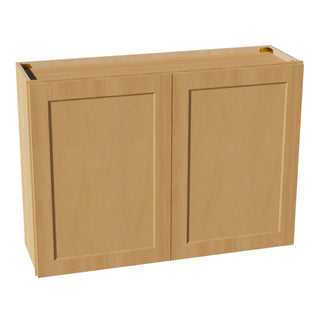 HT - W4230: Timber Wood Shaker 42"W x 30"H 2 Doors & 2 Shelves Standard Wall Cabinet - homecabinets