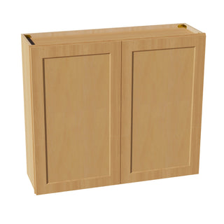 HT - W4236: Timber Wood Shaker 42"W x 36"H 2 Doors & 2 Shelves Standard Wall Cabinet - homecabinets