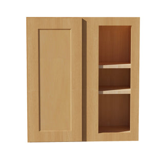 HT - WBC2730: Timber Wood Shaker 27"W x 30"H 1 Door & 2 Shelves Wall Blind Corner Cabinets - homecabinets