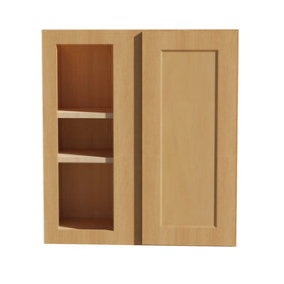 HT - WBC2730: Timber Wood Shaker 27"W x 30"H 1 Door & 2 Shelves Wall Blind Corner Cabinets - homecabinets