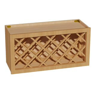 HT - WR3015: Timber Wood Shaker 30"W x 15"H x 12"D Wall Wine Rack Incl. Shelf - homecabinets