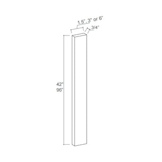 Iron Black - 06"W × 42"L All - Purpose Filler - homecabinets