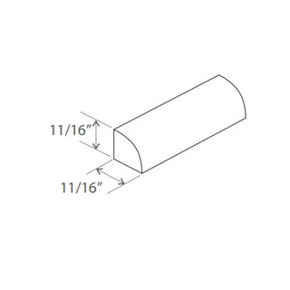 Iron Black - 11/16"W × 96"L Quarter Round Shoe Molding - homecabinets