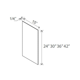 Iron Black - 15"W × 24"L Wall Skin Panel - homecabinets