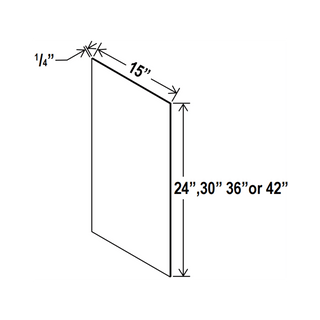 Iron Black - 15"W × 36"L Wall Skin Panel - homecabinets