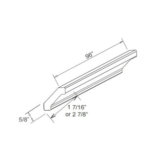 Iron Black - 2 - 7/8"W × 96"L Crown Molding - homecabinets