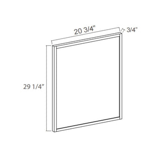 Iron Black - 20 - 3/4"W × 29 - 1/4"L Vanity Decorative Door Panel - homecabinets