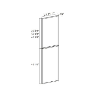 Iron Black - 23 - 11/16"W × 79"L Tall Decorative Door Panel - homecabinets