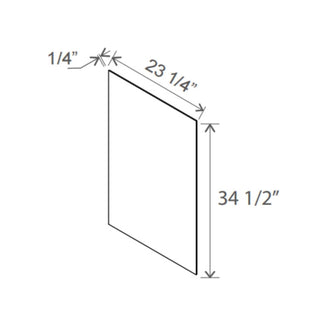 Iron Black - 23 - 1/4"W × 34 - 1/2"L Base Skin Panel - homecabinets