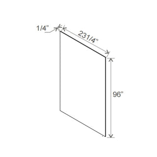 Iron Black - 23 - 1/4"W × 96"L Tall Skin Panel - homecabinets