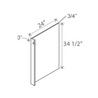 Iron Black - 24"W × 34 - 1/2"L Dishwasher Return Panel - homecabinets