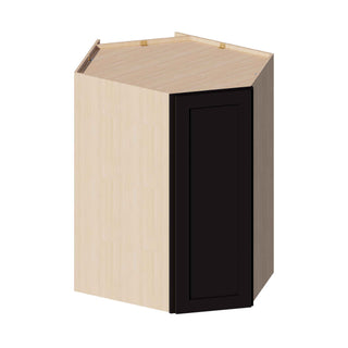 Iron Black - 24"W × 42"H Diagonal Corner Wall Cabinet - homecabinets