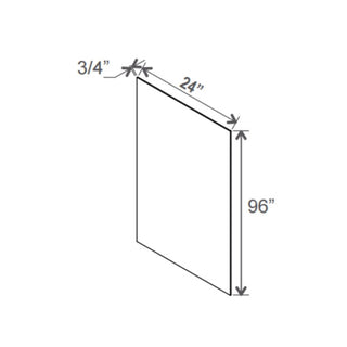 Iron Black - 24"W × 96"L Shelf Board - homecabinets