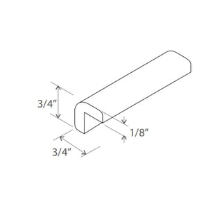 Iron Black - 3/4"W × 96"L Outside Corner Molding - homecabinets