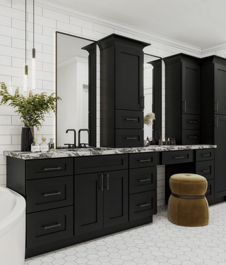 Iron Black - 36"W Drawer Base Cabinet - homecabinets