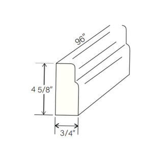Iron Black - 4 - 5/8"W × 96"L Furniture Base Molding - homecabinets