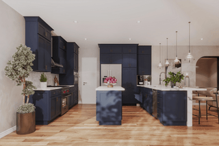 Navy Blue - 30"W Full - Height Door Base Cabinet - homecabinets