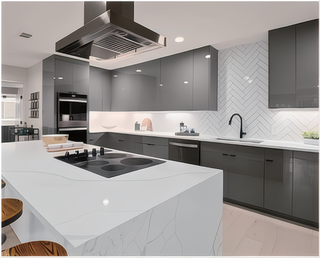 PGB-VEP21: Prime Gris Brillo Frameless 21-3/4"W x 34-1/2"H x 3/4"T End Skin Panel
