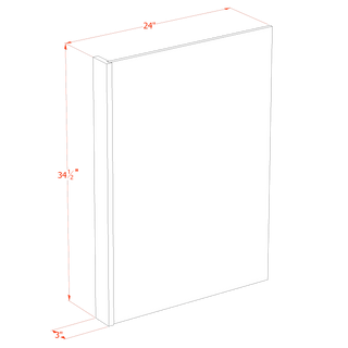 Prime Frosty White - 03"W × 34 - 1/2"L Dishwasher Return Panel - homecabinets