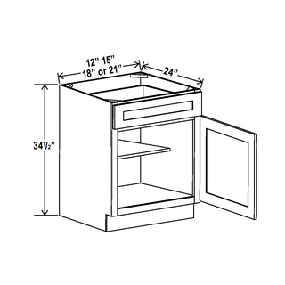 Sage Breeze - 12"W Standard Base Cabinet - homecabinets