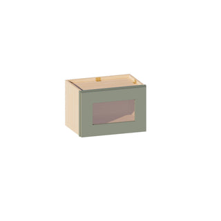 Sage Breeze - 18"W × 12"H Glass-Door Wall Cabinet