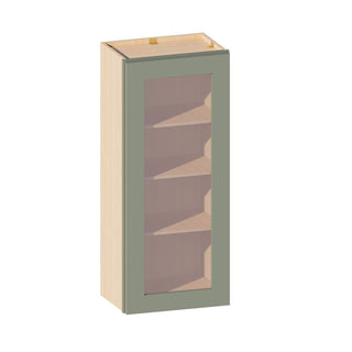 Sage Breeze - 18"W × 42"H Glass-Door Wall Cabinet