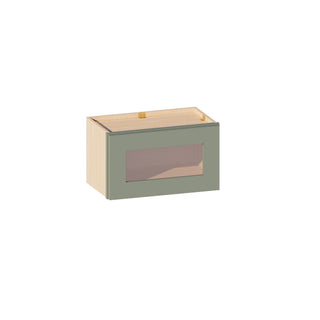 Sage Breeze - 21"W × 12"H Glass-Door Wall Cabinet