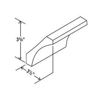 Sage Breeze - 3-5/8"W × 96"L Cove Crown Molding