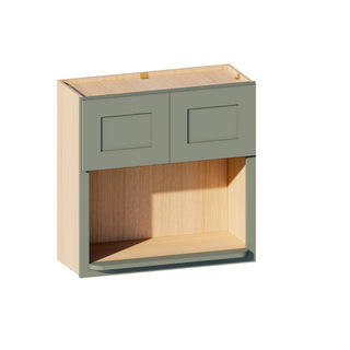 Sage Breeze - 30"W × 30"H Microwave Wall Cabinet