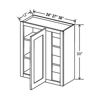Sage Breeze - 36"W × 30"H Blind Corner Wall Cabinet