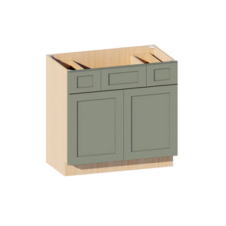 Sage Breeze - 36"W Centered-Sink Vanity Combo Cabinet