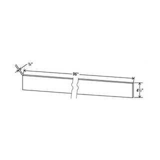 Iron Black - 4-1/2"W × 96"L Toe Kick