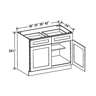 Sage Breeze - 42"W Standard Base Cabinet