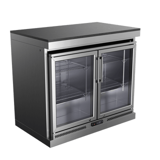 Silver - 304 Stainless Steel Modular Outdoor Kitchen 148L Refrigerator - homecabinets