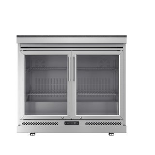 Silver - 304 Stainless Steel Modular Outdoor Kitchen 148L Refrigerator - homecabinets