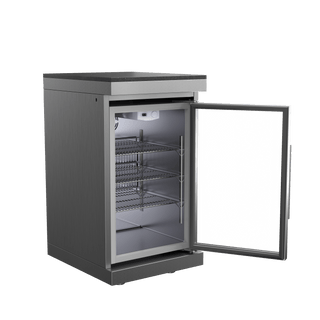 Silver - 304 Stainless Steel Modular Outdoor Kitchen 68L Refrigerator - homecabinets