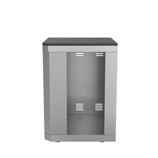 Silver - 304 Stainless Steel Modular Outdoor Kitchen Corner Storage Cabinet - homecabinets