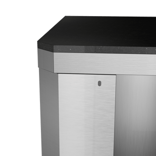 Silver - 304 Stainless Steel Modular Outdoor Kitchen Corner Storage Cabinet - homecabinets