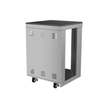 Silver - 304 Stainless Steel Modular Outdoor Kitchen Corner Storage Cabinet - homecabinets