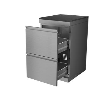 Silver - 304 Stainless Steel Modular Outdoor Kitchen Drawer Cabinet - homecabinets