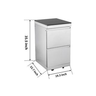 Silver - 304 Stainless Steel Modular Outdoor Kitchen Drawer Cabinet - homecabinets