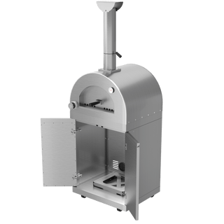 Silver - 304 Stainless Steel Modular Outdoor Kitchen Gas Pizza Oven - homecabinets
