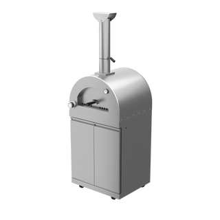 Silver - 304 Stainless Steel Modular Outdoor Kitchen Gas Pizza Oven - homecabinets