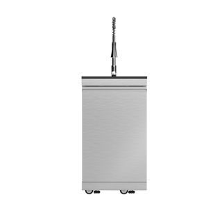 Silver - 304 Stainless Steel Modular Outdoor Kitchen Sink Cabinet - homecabinets
