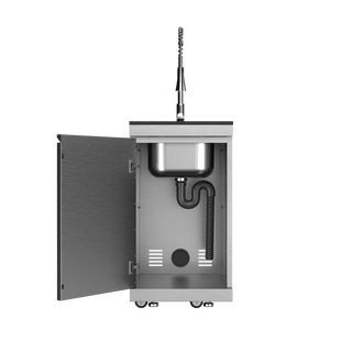 Silver - 304 Stainless Steel Modular Outdoor Kitchen Sink Cabinet - homecabinets