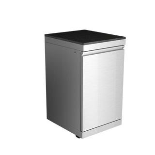 Silver - 304 Stainless Steel Modular Outdoor Kitchen Storage Cabinet - homecabinets